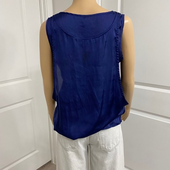 Women's Arfango 1902 Sleeveless 2 layer Blouse. Blue. EU 40. US L. Resortwear. - Picture 5 of 10